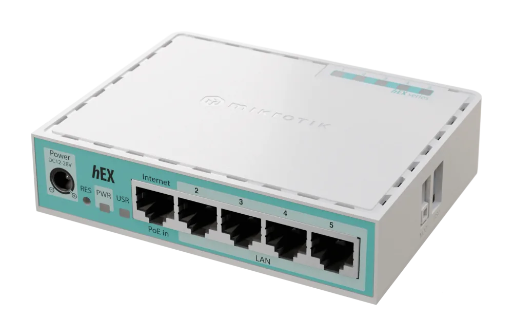 MikroTik hEX (RB750Gr3) 5-Port Gigabit Ethernet Router รองรับ RouterOS v7