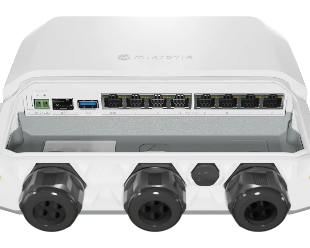 MikroTik RB5009UPr+S+OUT Outdoor PoE-In/Out Gigabit, 2.5G & 10G SFP+ Router