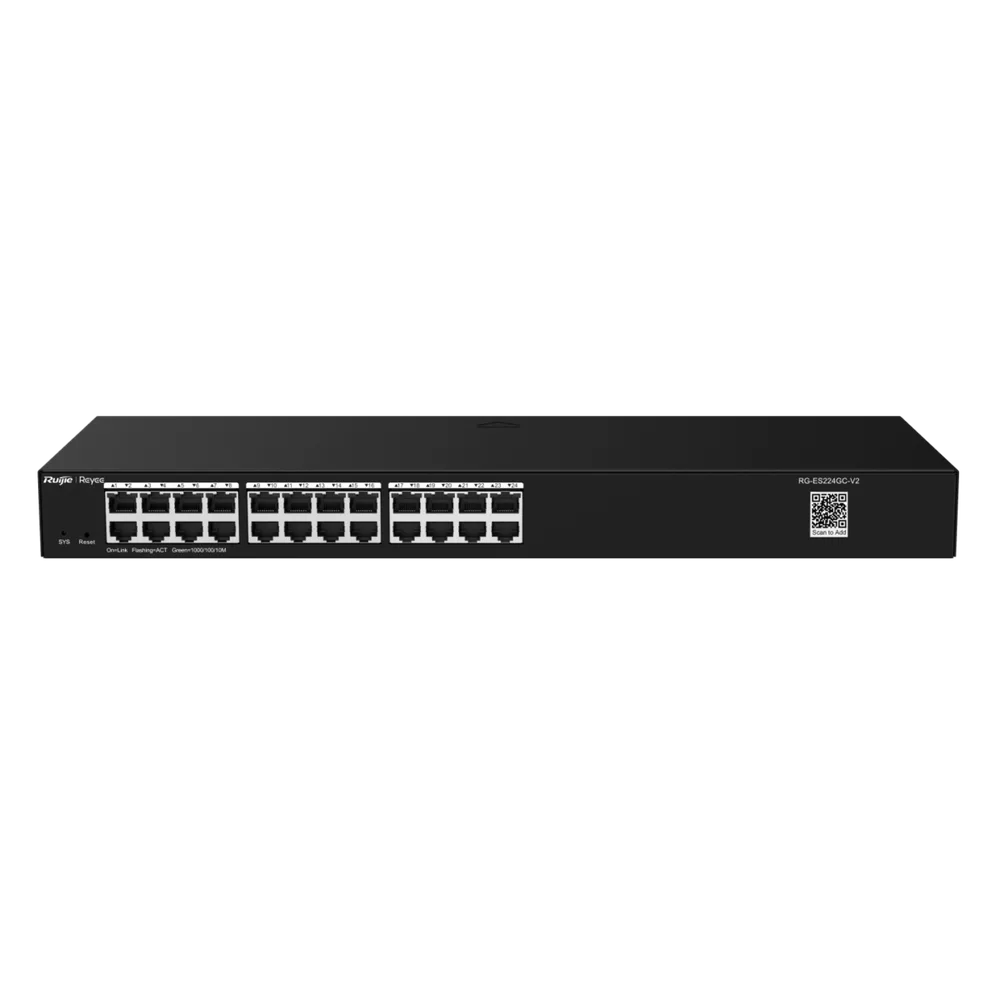 Ruijie RG-ES224GC 24-Port Gigabit Smart Managed Switch พร้อม 4x SFP Uplink สำหรับ SME และสำนักงาน
