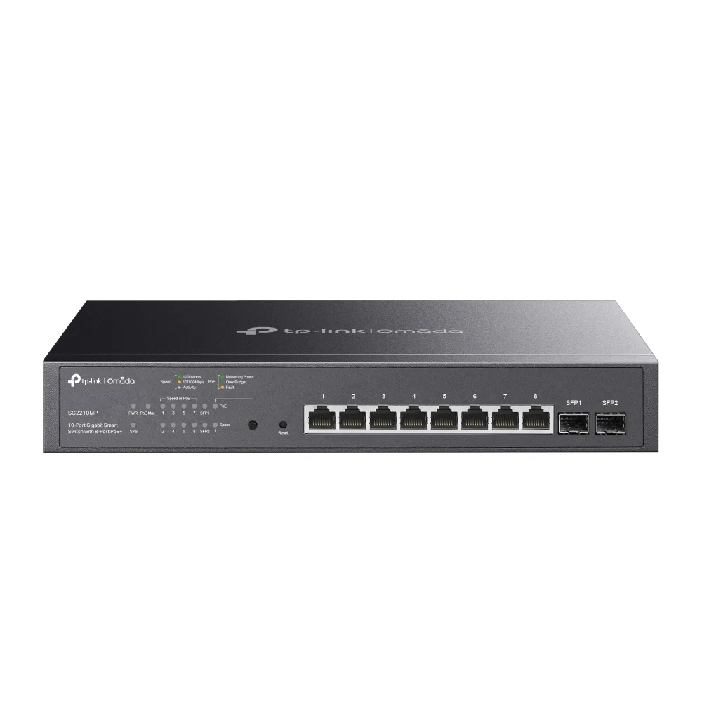 TP-Link TL-SG2210MP JetStream 10-Port Gigabit Smart Switch with 8-Port PoE+ (150W) - รูปย่อย