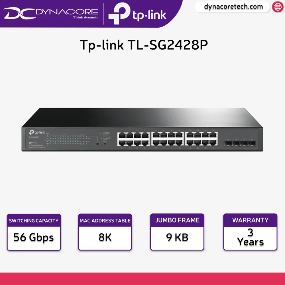 TP-Link TL-SG2428P JetStream 28-Port Gigabit Smart Switch with 24-Port PoE+ (250W) - รูปย่อย