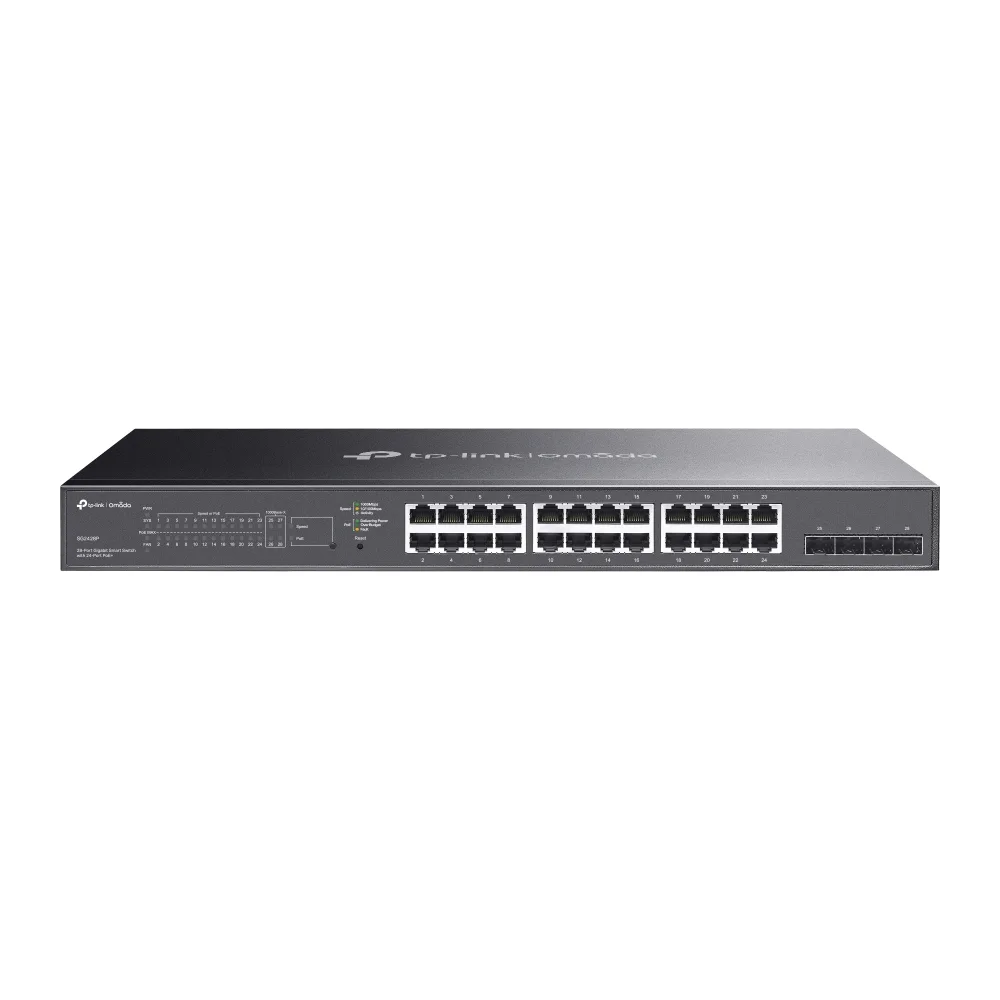 TP-Link TL-SG2428P JetStream 28-Port Gigabit Smart Switch with 24-Port PoE+ (250W)
