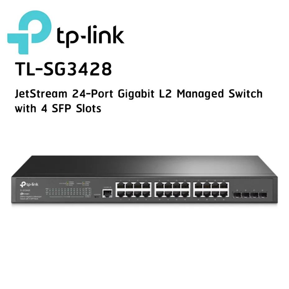 TP-Link TL-SG3428 JetStream 24-Port Gigabit L2+ Managed Switch with 4 SFP Slots - รูปย่อย
